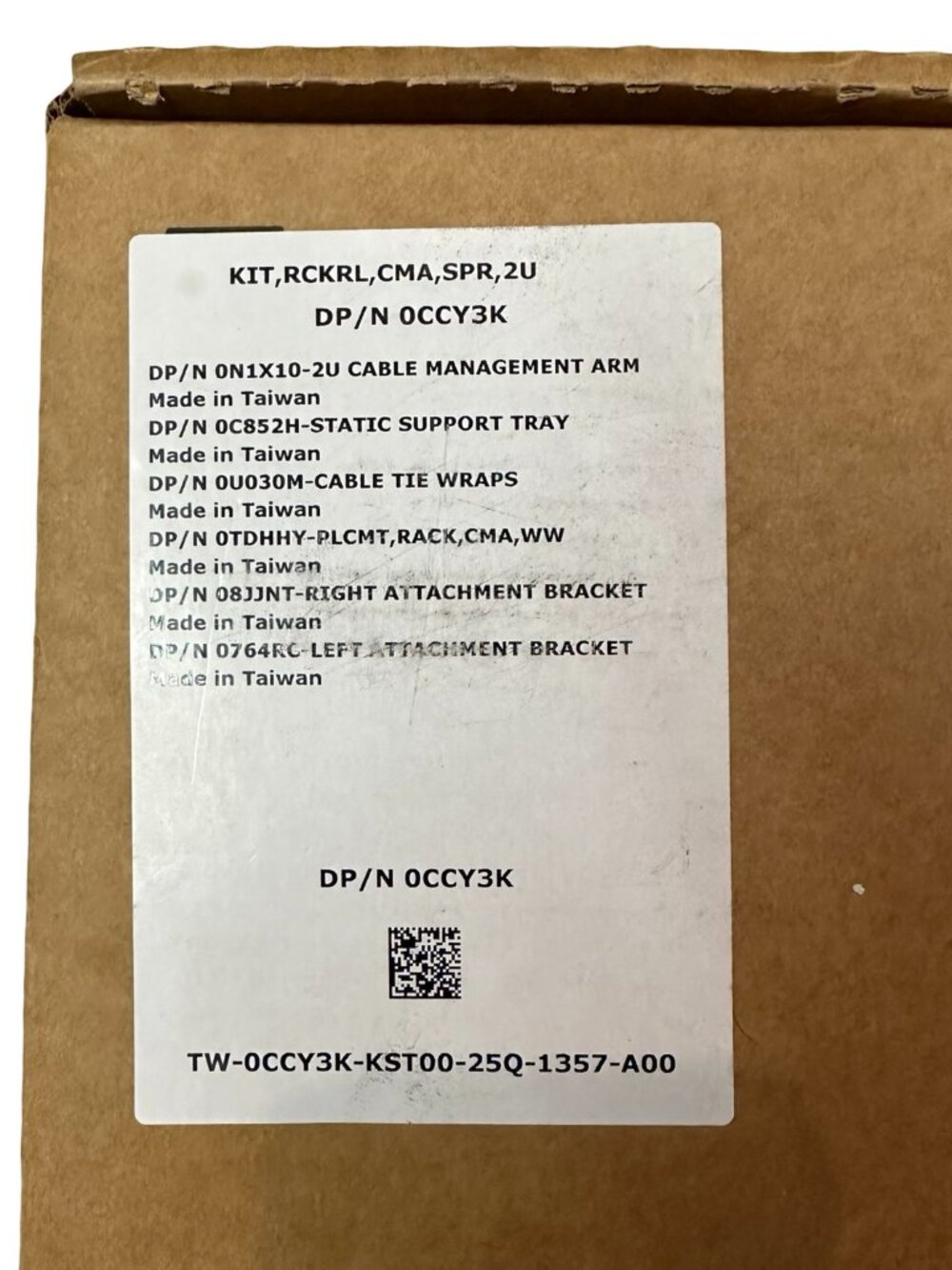 Dell 0CCY3K 2U Cable Management Arm Kit PowerEdge R720 R730 R740 CMA